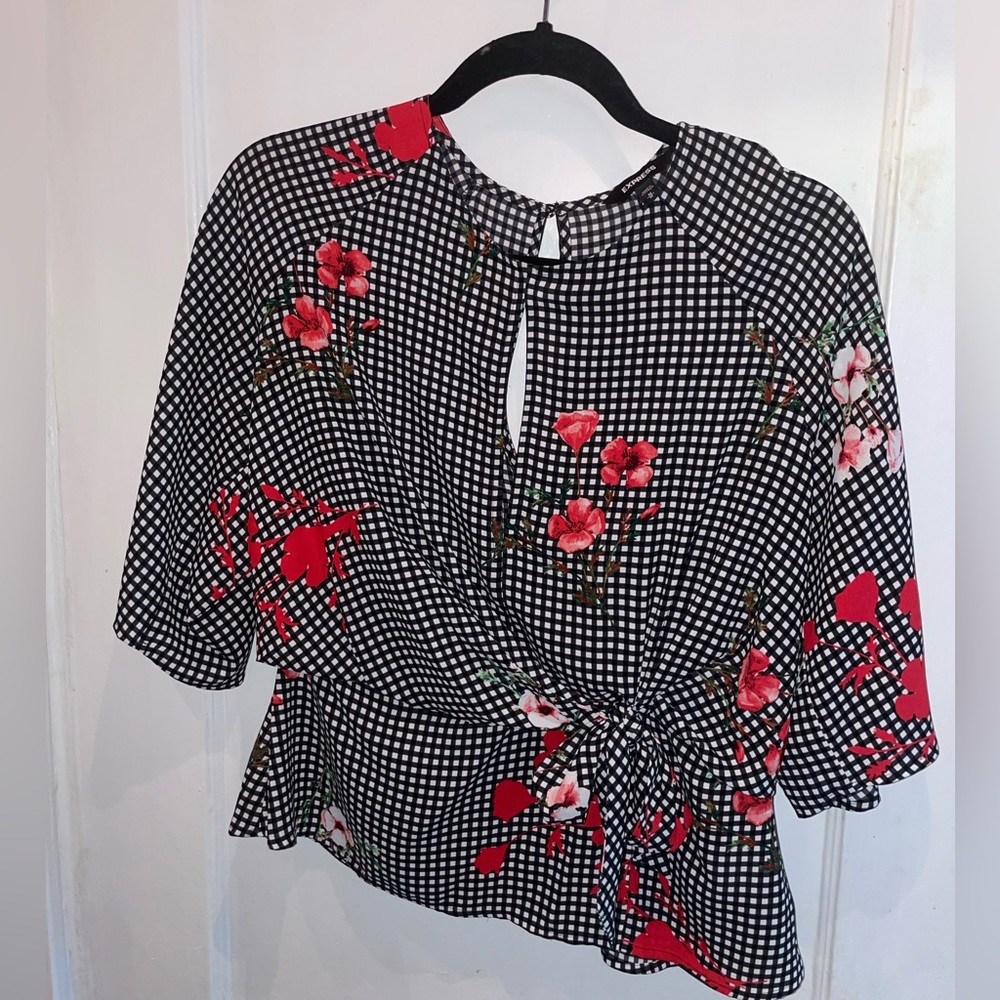 Express Clothing Printed Blouse